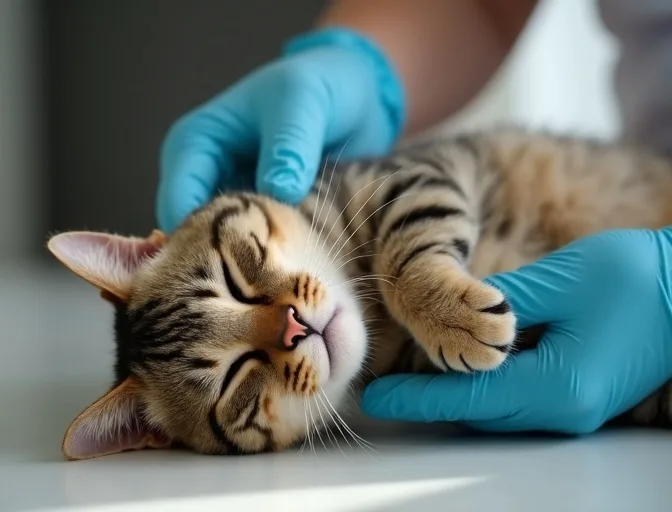 Specialist carefully handling a deceased cat with dignity in Keilor Lodge